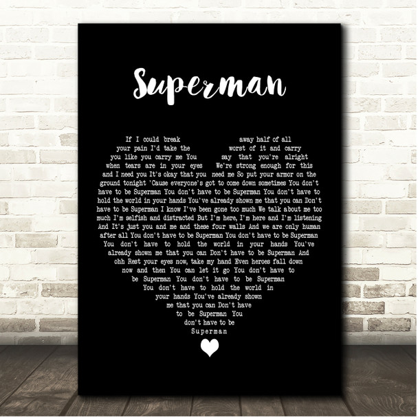 Rachel Platten Superman Black Heart Song Lyric Print