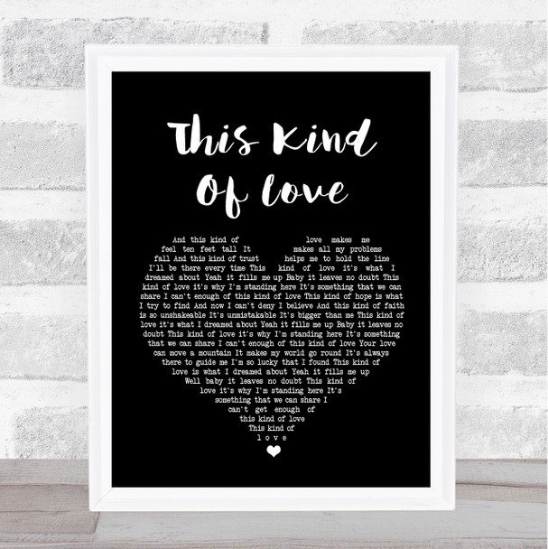 Sister Hazel This Kind Of Love Black Heart Song Lyric Quote Print