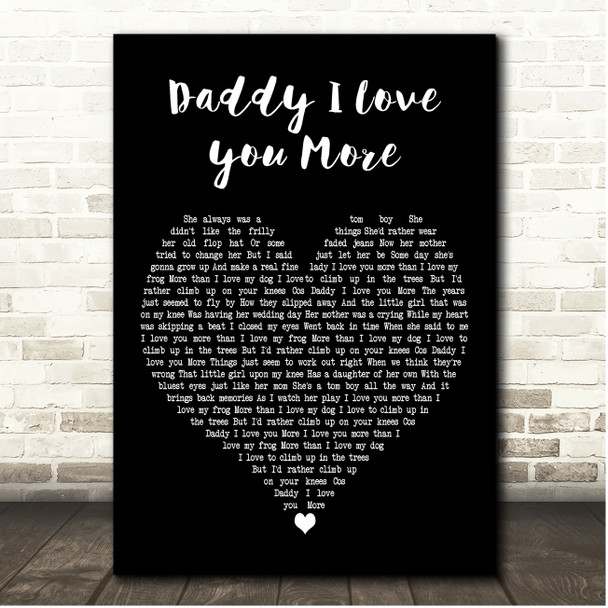 Red Sovine Daddy I Love you More Black Heart Song Lyric Print