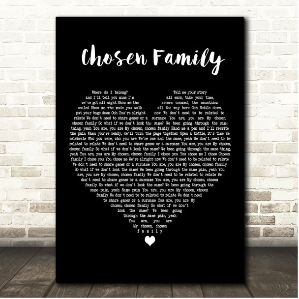 Rina Sawayama & Elton John Chosen Family Black Heart Song Lyric Print