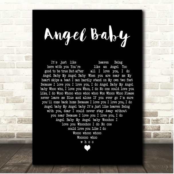 Rosie & The Originals Angel Baby Black Heart Song Lyric Print