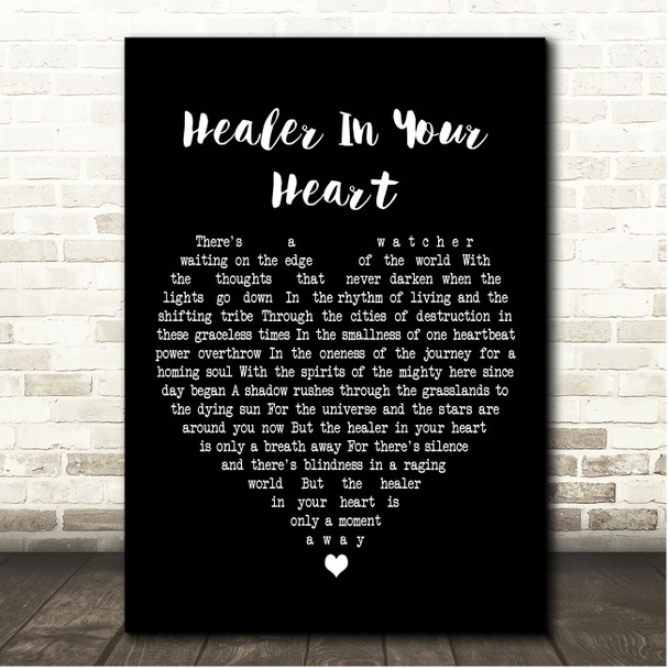 Runrig Healer In Your Heart Black Heart Song Lyric Print