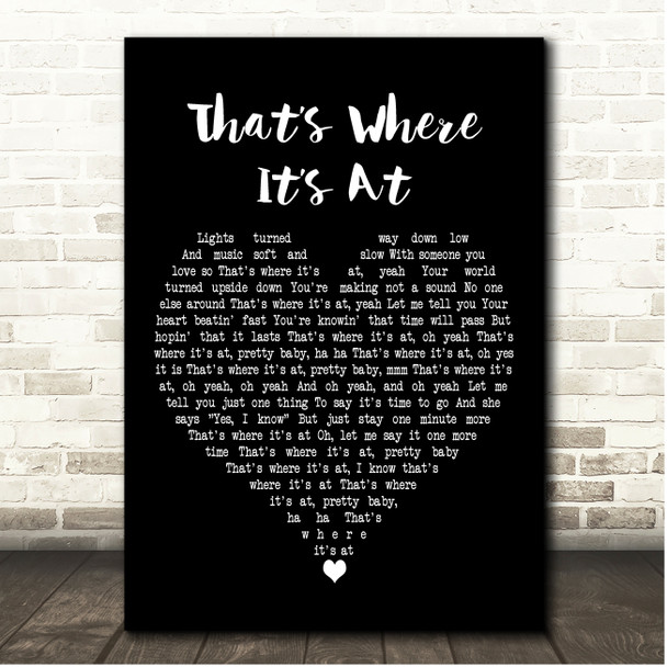 Sam Cooke Thats Where Its At Black Heart Song Lyric Print