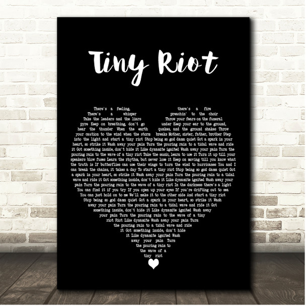 Sam Ryder Tiny Riot Black Heart Song Lyric Print