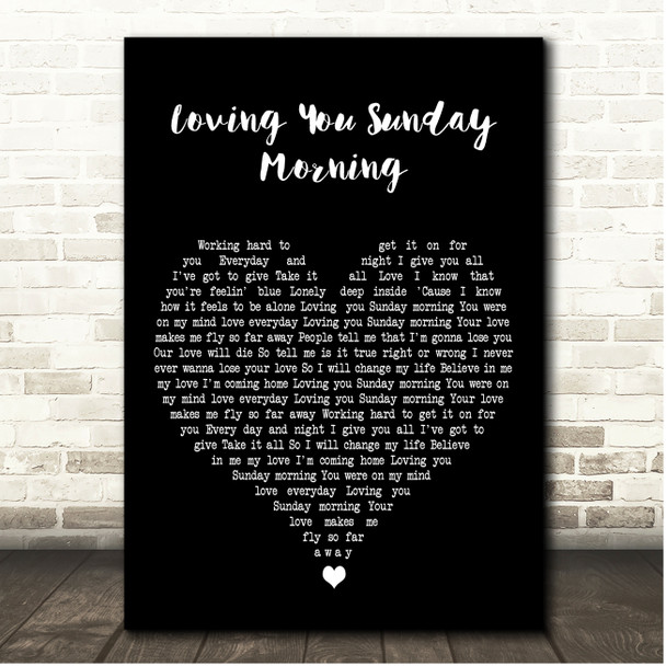 Scorpions Loving You Sunday Morning Black Heart Song Lyric Print