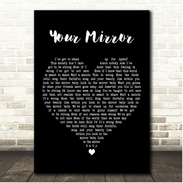 Simply Red Your Mirror Black Heart Song Lyric Print