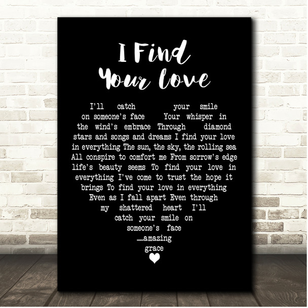 Beth Nielsen Chapman I Find Your Love Black Heart Song Lyric Print