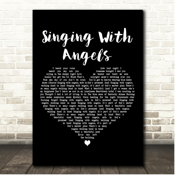 Suzi Quatro Singing With Angels Black Heart Song Lyric Print