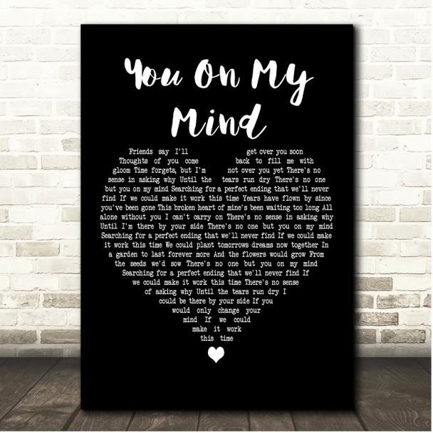 Swing Out Sister You On My Mind Black Heart Song Lyric Print
