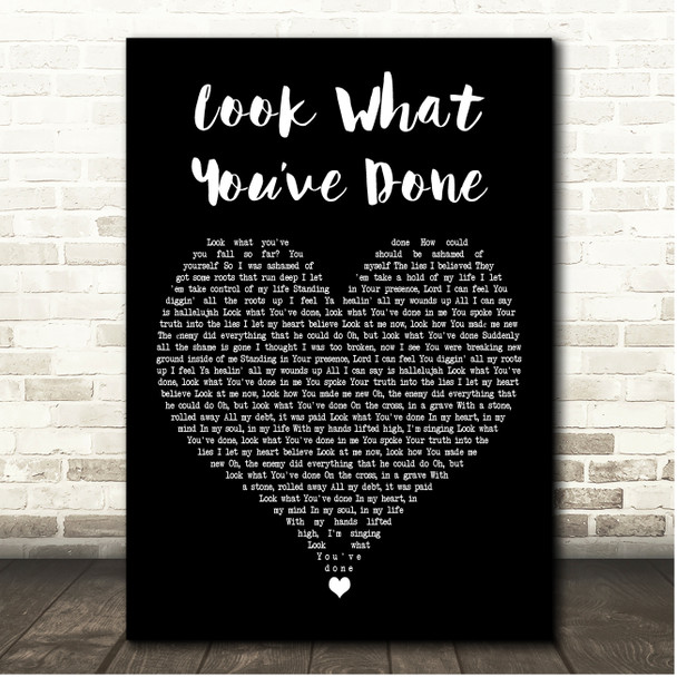 Tasha Layton Look What Youve Done Black Heart Song Lyric Print