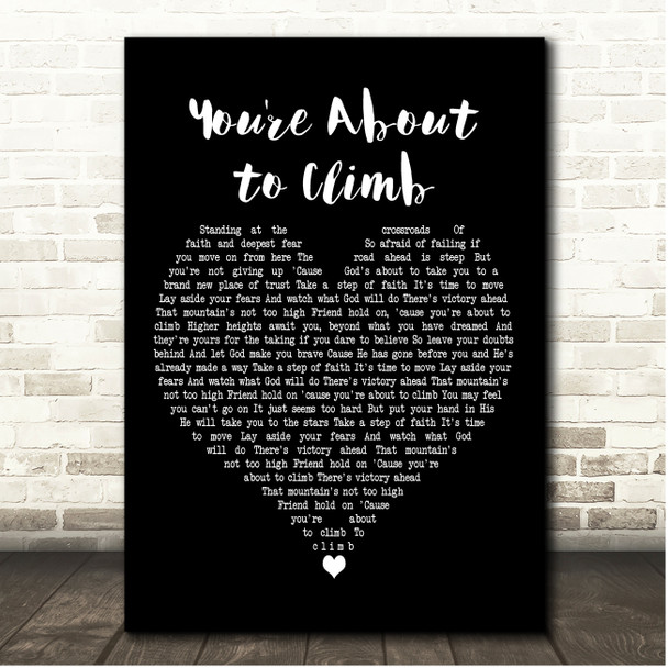 The Collingsworth Family You're About to Climb Black Heart Song Lyric Print