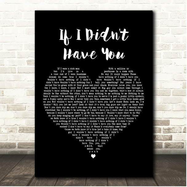 Billy Crystal and John Goodman If I Didn't Have You Black Heart Song Lyric Print