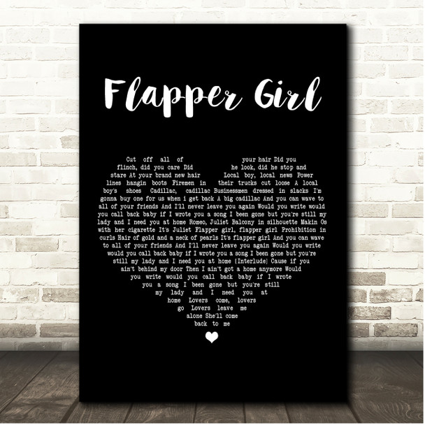 The Lumineers Flapper Girl Black Heart Song Lyric Print