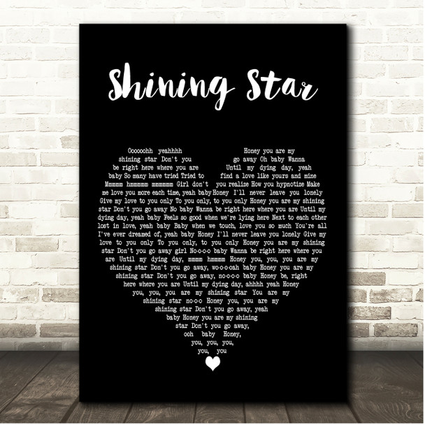 The Manhattans Shining Star Black Heart Song Lyric Print