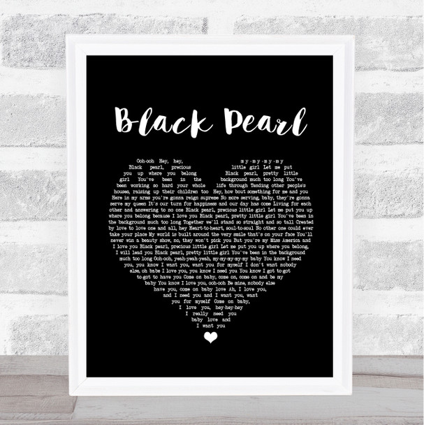 Sonny Charles & The Checkmates Black Pearl Black Heart Song Lyric Quote Print