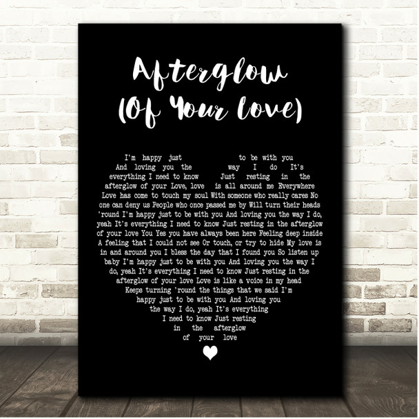 The Small Faces Afterglow (Of Your Love) Black Heart Song Lyric Print