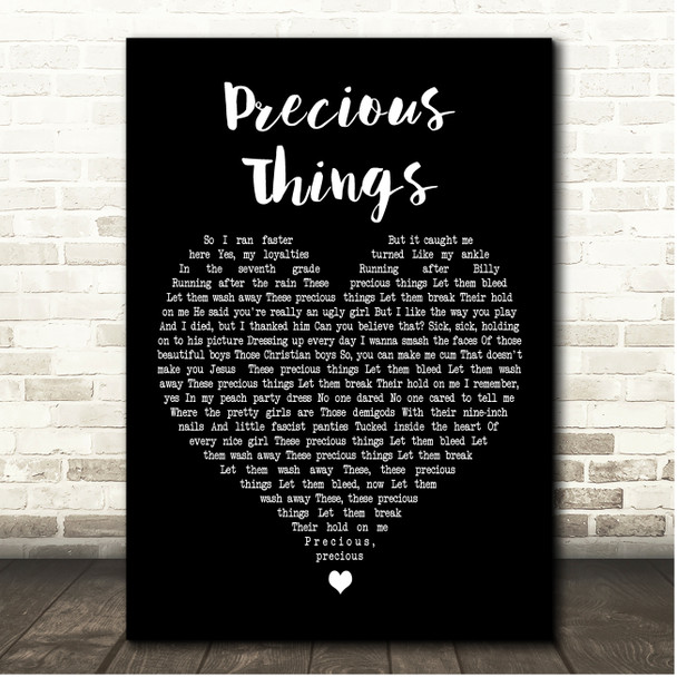 Tori Amos Precious Things Black Heart Song Lyric Print