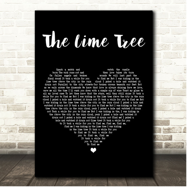 Trevor Hall The Lime Tree Black Heart Song Lyric Print