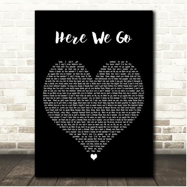 Trina Here We Go Black Heart Song Lyric Print