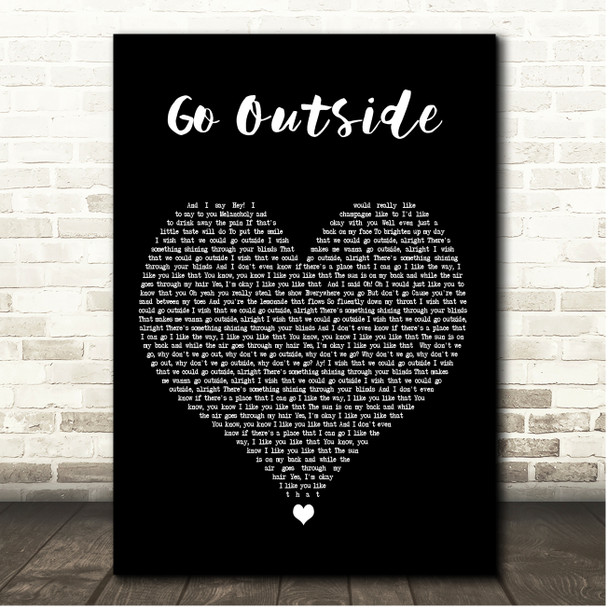 Viola Beach Go Outside Black Heart Song Lyric Print