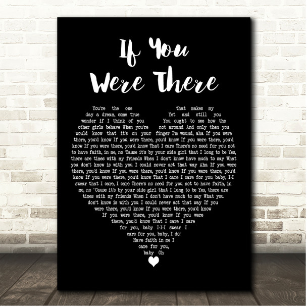 Wham If You Were There Black Heart Song Lyric Print