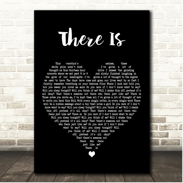Box Car Racer There Is Black Heart Song Lyric Print