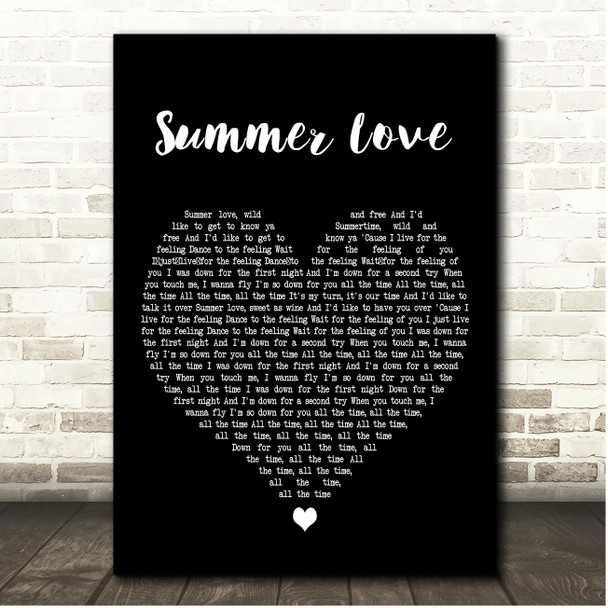 Carly Rae Jepsen Summer Love Black Heart Song Lyric Print