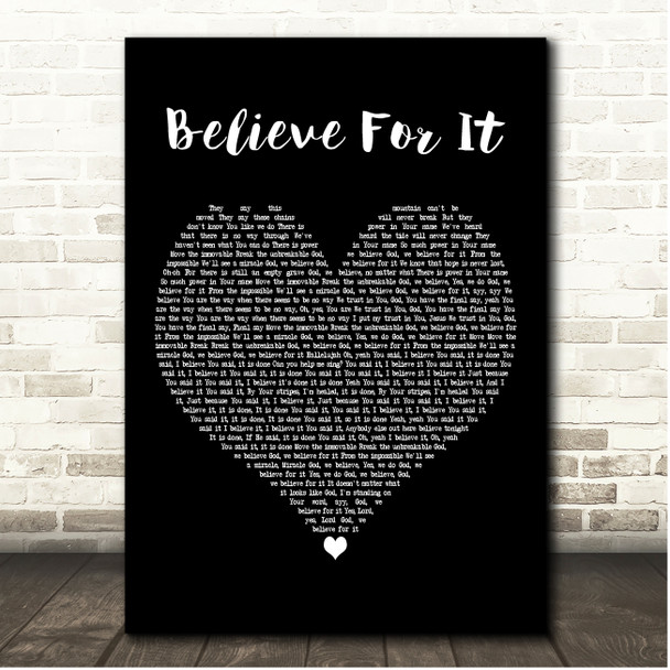 CeCe Winans Believe For It Black Heart Song Lyric Print