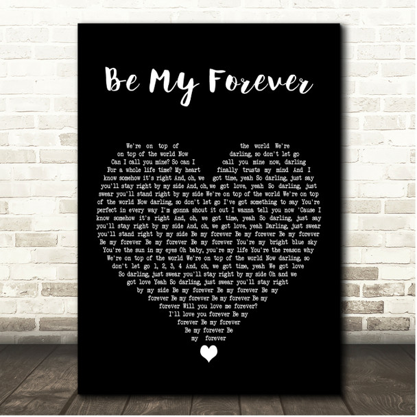Christina Perri Be My Forever Black Heart Song Lyric Print