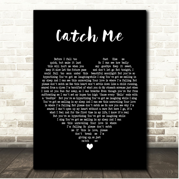 Demi Lovato Catch Me Black Heart Song Lyric Print