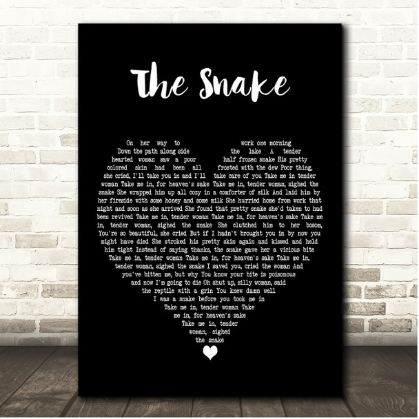 Al Wilson The Snake Black Heart Song Lyric Print