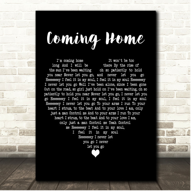 Dirty Heads Coming Home Black Heart Song Lyric Print