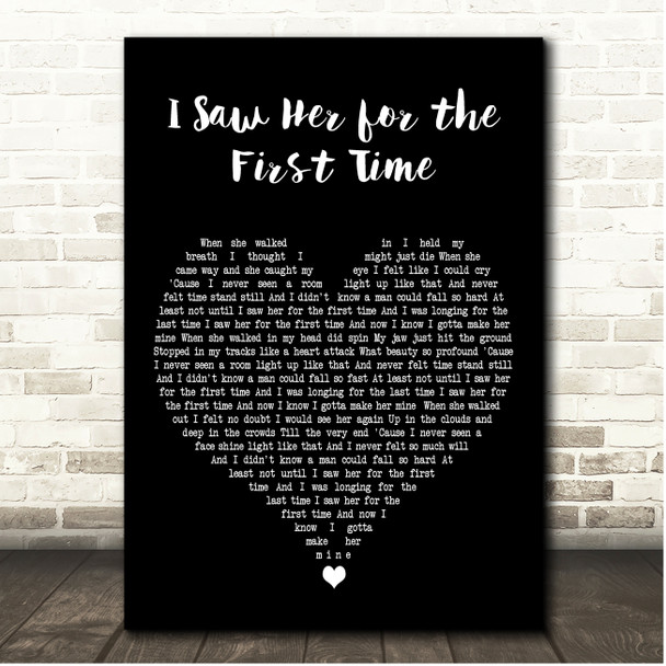 Dr. Dog I Saw Her for the First Time Black Heart Song Lyric Print