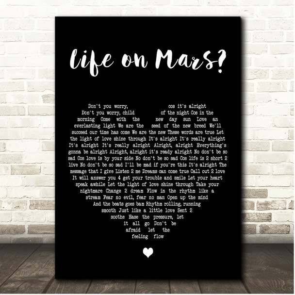 East 17 Its Alright Black Heart Song Lyric Print