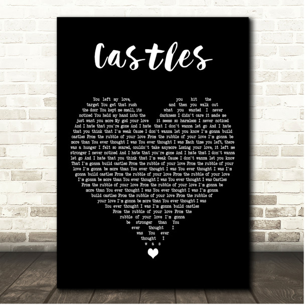 Freya Ridings Castles Black Heart Song Lyric Print