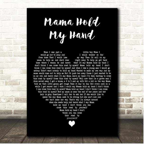 Aloe Blacc Mama Hold My Hand Black Heart Song Lyric Print