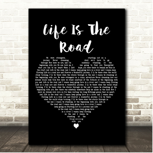 Anastasia Life Is The Road Black Heart Song Lyric Print