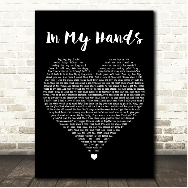 Jaheim In My Hands Black Heart Song Lyric Print