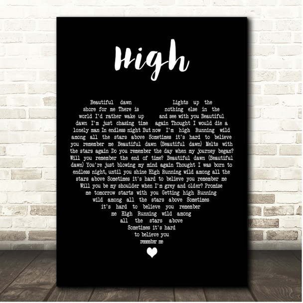 James Blunt High Black Heart Song Lyric Print