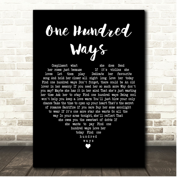 James Ingram One Hundred Ways Black Heart Song Lyric Print