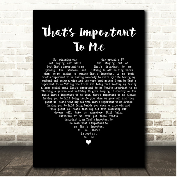 Joey + Rory That's Important To Me Black Heart Song Lyric Print