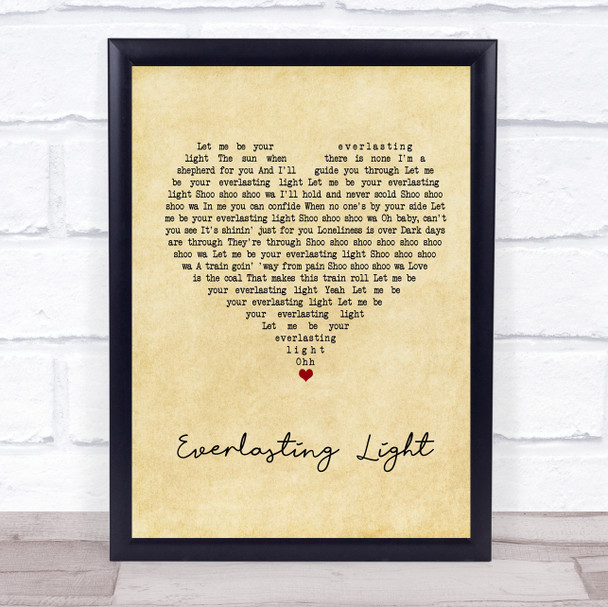 The Black Keys Everlasting Light Vintage Heart Song Lyric Quote Print