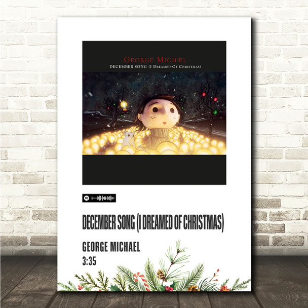 George Michael December Song (I Dreamed of Christmas) Christmas Polaroid Music Art Print