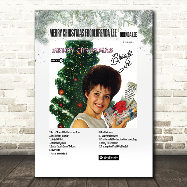 Brenda Lee Merry Christmas From Brenda Lee Music Polaroid Vintage Music Wall Art Print