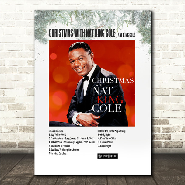 Nat King Cole Christmas With Nat King Cole Music Polaroid Vintage Music Wall Art Print