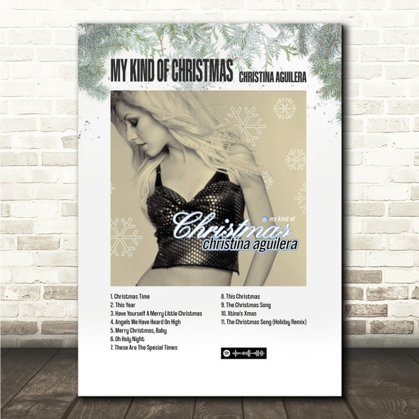 Christina Aguilera My Kind Of Christmas Music Polaroid Vintage Music Wall Art Print