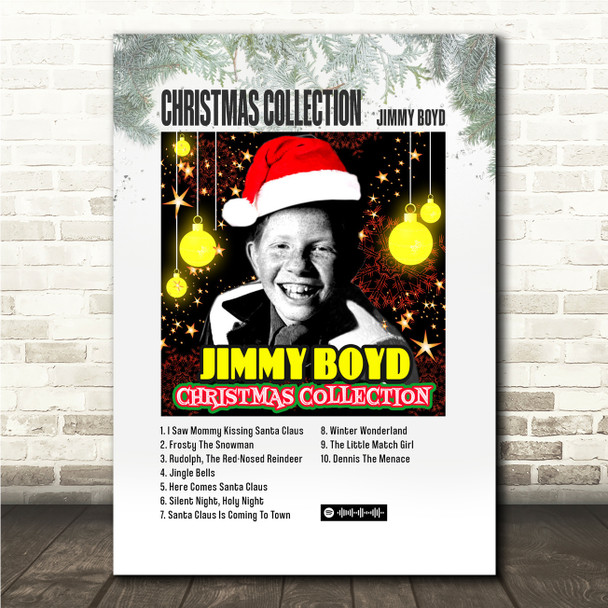 Jimmy Boyd Christmas Collection Music Polaroid Vintage Music Wall Art Poster Print