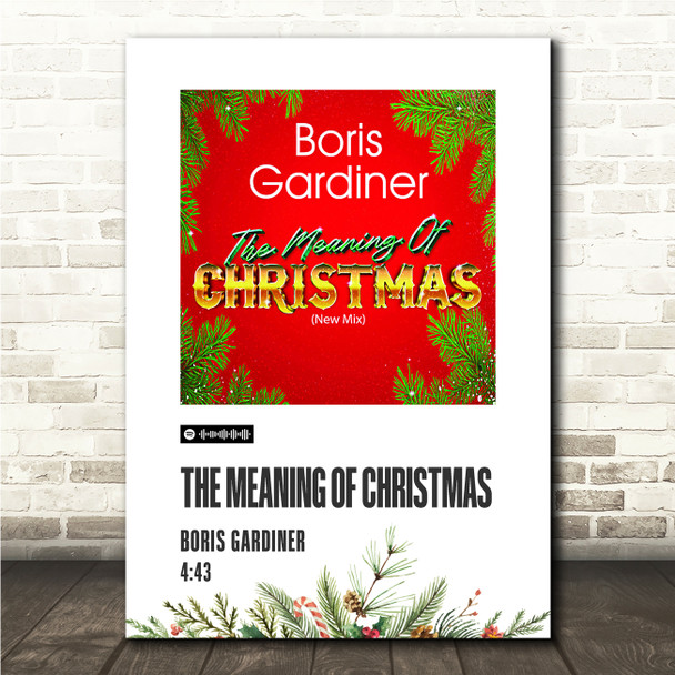 Boris Gardiner The Meaning of Christmas Christmas Single Polaroid Music Art Print