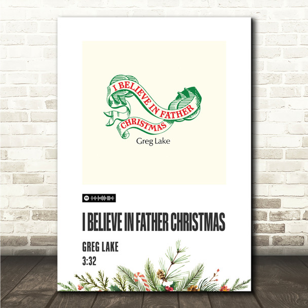 Greg Lake I Believe in Father Christmas Christmas Single Polaroid Music Art Print