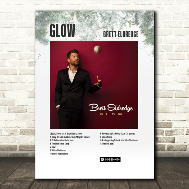 Brett Eldredge Glow Music Polaroid Vintage Music Wall Art Poster Print